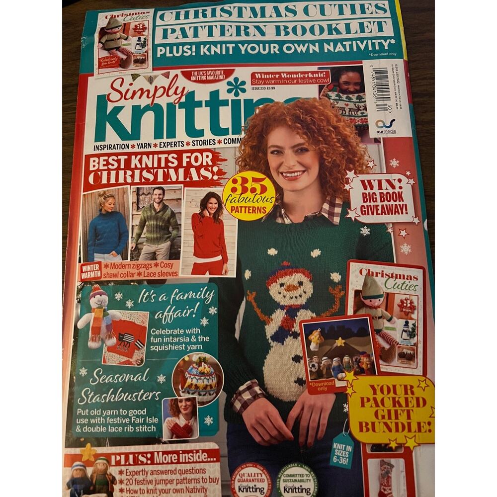 Simply Knitting Christmas Edition Magazine with Patterns
